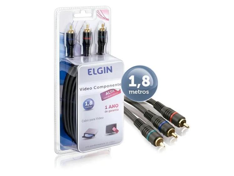 Imagem de Video componente cabo de audio e video 1,8m ELGIN