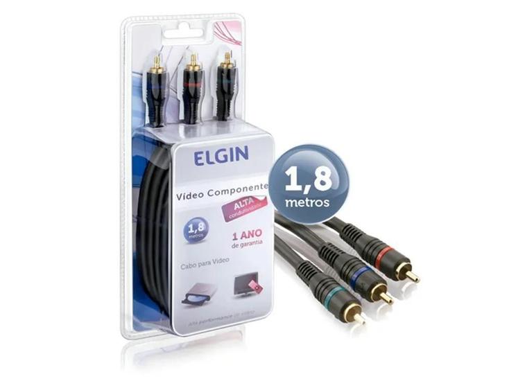 Video componente cabo de audio e video 1,8m ELGIN Menor preço em Video componente cabo de audio e video 1,8m ELGIN