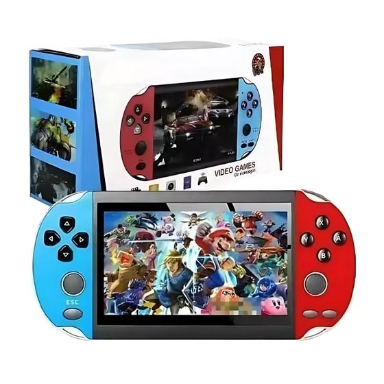 Vídeo Game console Portátil Retrô X7 Tela 5.1 pol Menor preço em Vídeo Game console Portátil Retrô X7 Tela 5.1 pol
