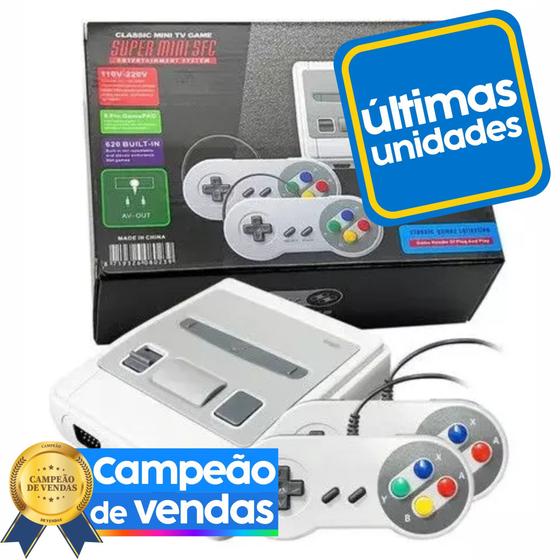 Video Game Super Mini 2 Controles 620 Jogos 8 Bits Menor preço em Video Game Super Mini 2 Controles 620 Jogos 8 Bits