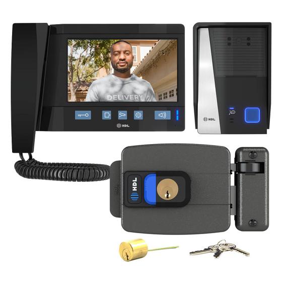 Imagem de Vídeo Porteiro Advance HDL Com Fechadura Elétrica C90 PRO Ajustável Com Botão