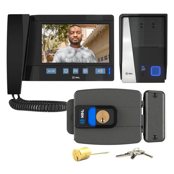 Imagem de Vídeo Porteiro Advance HDL Com Fechadura Elétrica C90 PRO Ajustável Com Botão