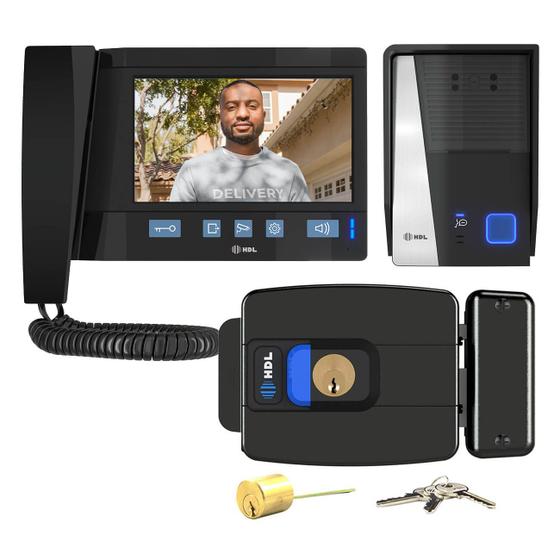 Imagem de Vídeo Porteiro Advance HDL Com Fechadura Elétrica C90 PRO Ajustável Com Botão