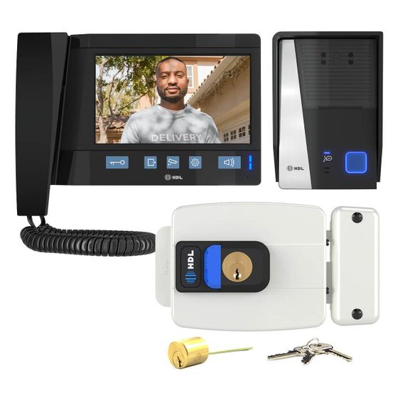 Imagem de Vídeo Porteiro Advance HDL Com Fechadura Elétrica C90 PRO Ajustável Com Botão