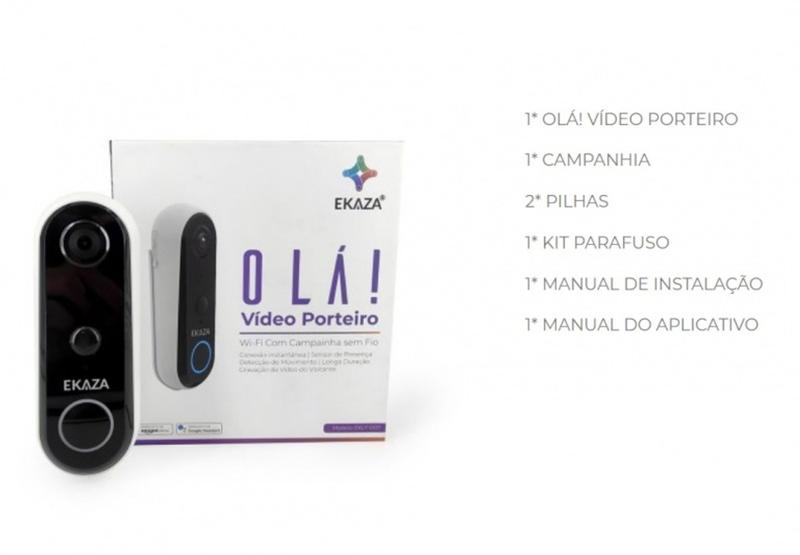 Video porteiro ekaza ola - ekly-0137 Menor preço em Video porteiro ekaza ola - ekly-0137