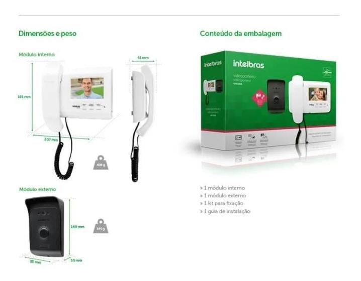 Vídeo Porteiro Intelbras Ivr 1010 - Lançamento Top Menor preço em Vídeo Porteiro Intelbras Ivr 1010 - Lançamento Top