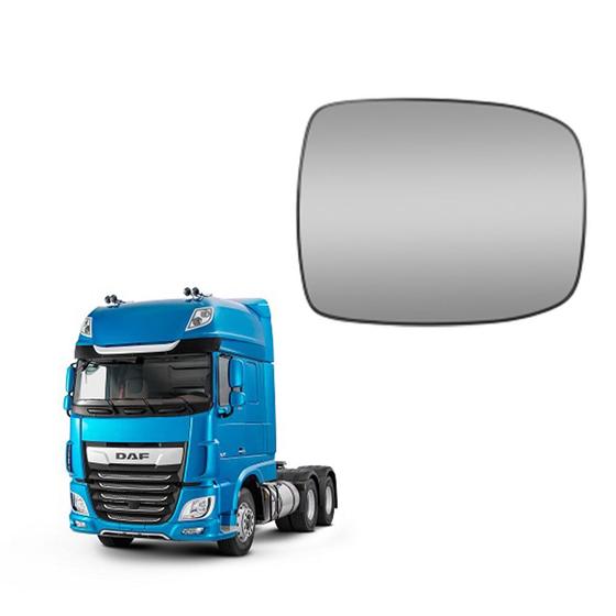 Imagem de Vidro c Base Espelho Retrovisor Auxiliar Convexo p DAF CF/XF