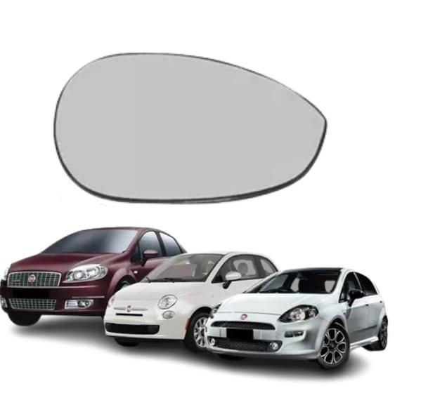 Imagem de Vidro Com Base Retrovisor Fiat Punto Linea 2007 a 2013 LE
