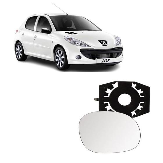 Imagem de Vidro e Base Retrovisor Peugeot 207 2008 á 2015 Lado Direito