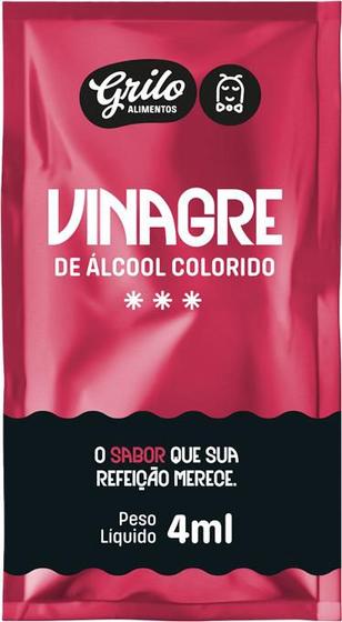 Imagem de Vinagre de álcool grilo sachê 4ml c/ 184 unidades