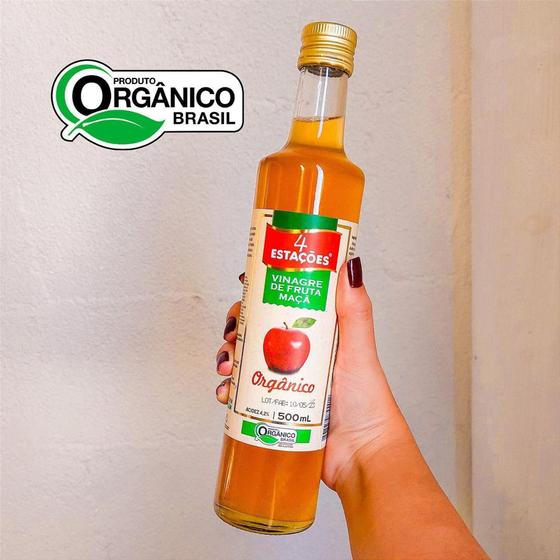 Imagem de Vinagre De Maça 100% Orgânico Acidez 4,2% 500ml - 4 Estações