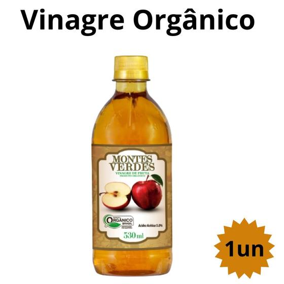 Imagem de Vinagre de Maça Orgânico Natural Vegano Montes Verdes 530ml