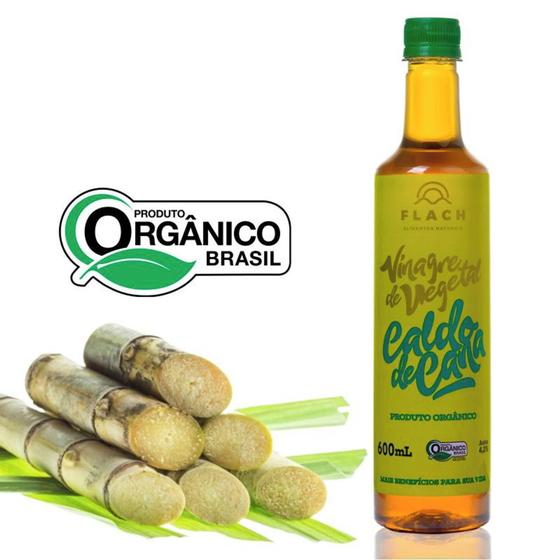 Imagem de Vinagre Vegetal de Caldo de Cana - Orgânico - PET - 600ml - Acidez 4,2% - Flach