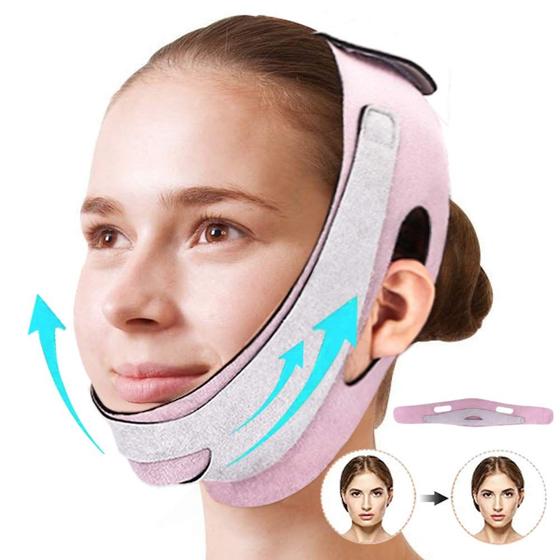 Imagem de VINAIDA Reutilizável Redutor de Queixo Duplo- V Linha Máscara -Double Chin Remover-Facial Emagrecimento Queixo Strap-Chin Up Máscara Face Lifting Belt V Shaped Slimming Face Mask