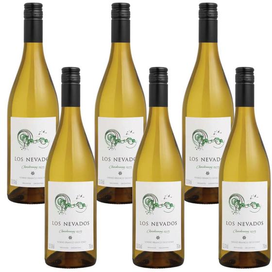 Imagem de Vinho argentino los nevados branco seco chardonnay 6x750ml