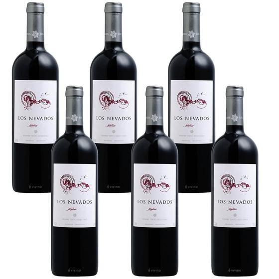 Imagem de Vinho argentino los nevados tinto seco malbec 6x750ml