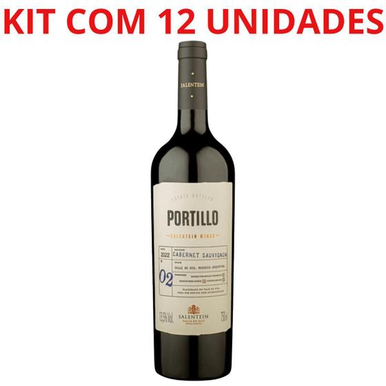 Imagem de Vinho argentino portillo cab sauvig 750ml tto kit com 12