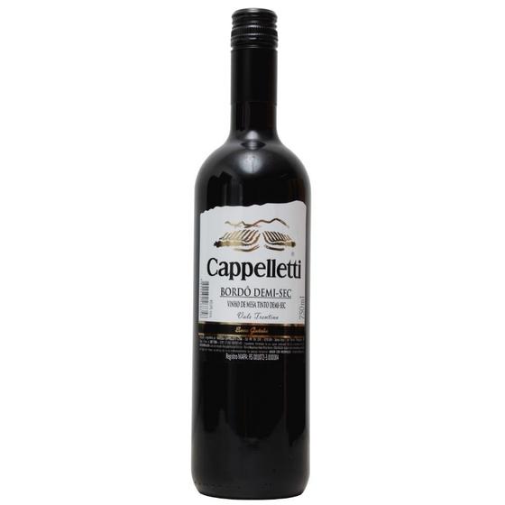 Imagem de Vinho Bordô Demi-Sec 750ml Cappelletti Serra Gaúcha