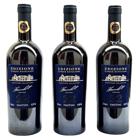 Imagem de Vinho Edizione Cinque Autoctoni Fantini  Kit Com 3 Garrafas
