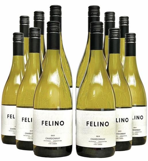 Imagem de Vinho Felino Chardonnay  Kit com 12 Garrafas  Oferta