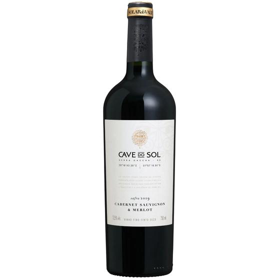 Imagem de Vinho fino tinto seco cabernet sauvignon/merlot linha varietal cave do sol 750 ml