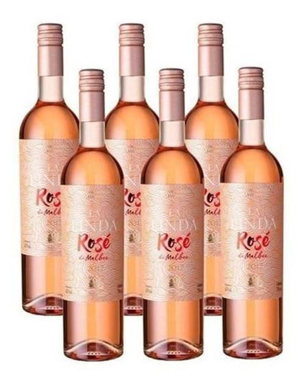 Imagem de Vinho La Linda Rose Malbec 750 Ml Kit Com 06 Unidades