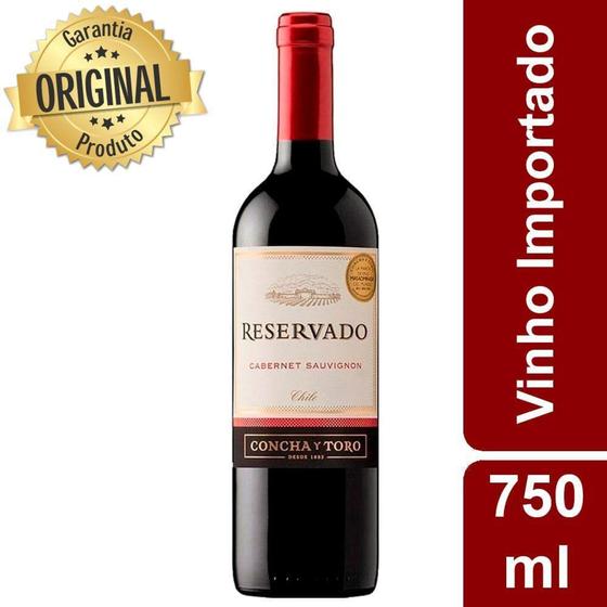 Imagem de Vinho Tinto Chileno Cabernet Sauvignon Concha Y Toro Reservado 750 ml
