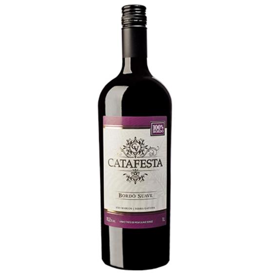 Vinho tinto de mesa suave bordo catafesta 1l Menor preço em Vinho tinto de mesa suave bordo catafesta 1l