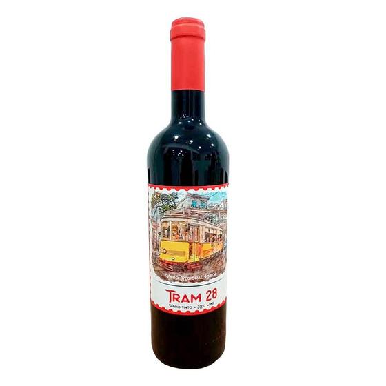 Imagem de Vinho tinto meio seco Aragonez e Syrah, Tram 28 Lisboa 750ml