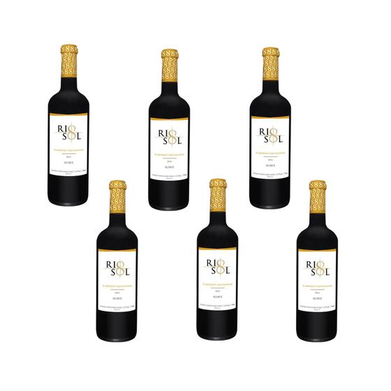 Vinho Tinto Rio Sol Cabernet Sauvignon Suave 750 ml 6 unidades - Vinho ...
