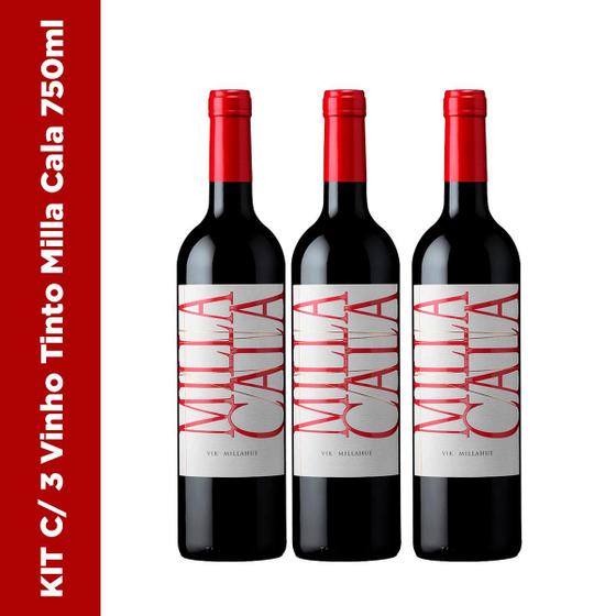Imagem de Vinho Tinto Seco Vik Milla Cala 750ml KIT C/3