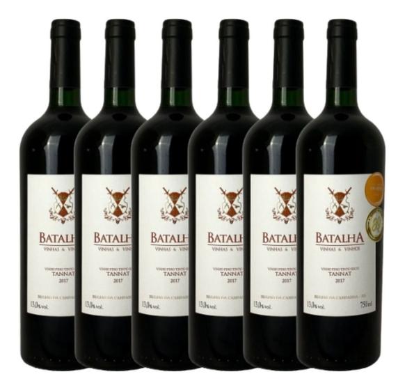 Imagem de Vinho Tinto Tannat Batalha 750 Ml Nacional Caixa 6 Unidades