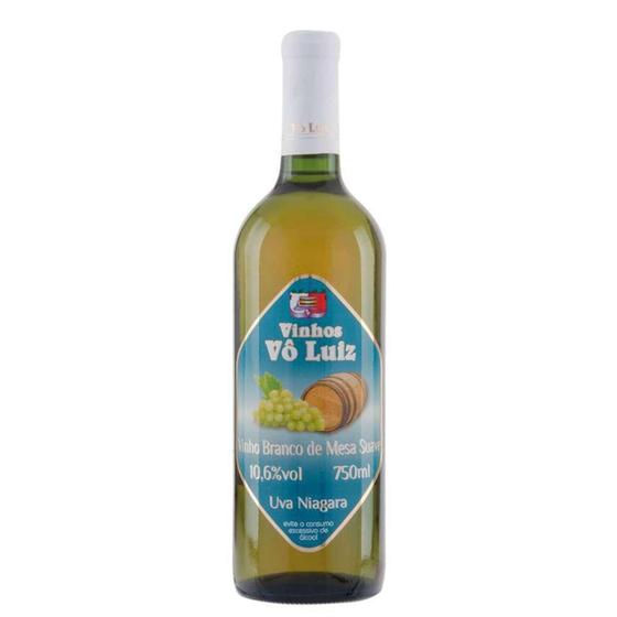 Imagem de Vinho Vô Luiz Branco de Mesa Suave 750ml - NCM 22042100