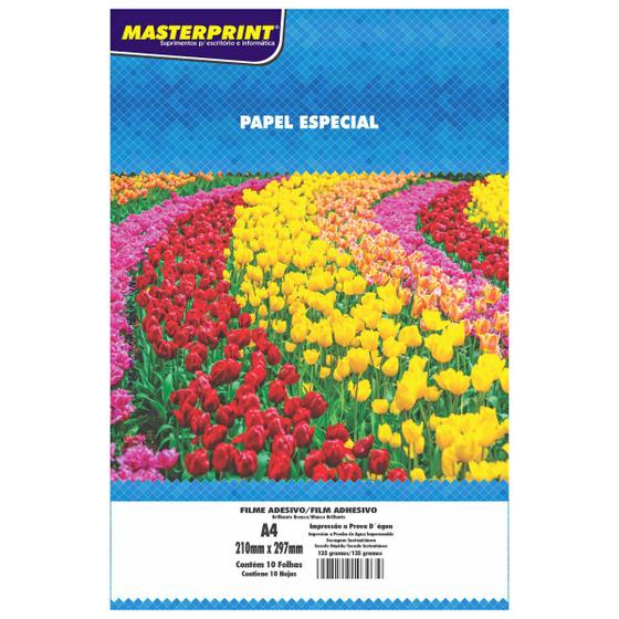Vinil Adesivo Branco Brilhante 135g A4 à Prova d'Água Glossy Autoadesivo PVC Filme Masterprint 10 folhas é boa?