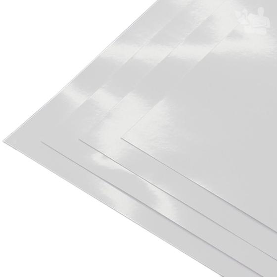 Imagem de Vinil Adesivo Branco Brilho (330x480mm) Laser 50 Folhas