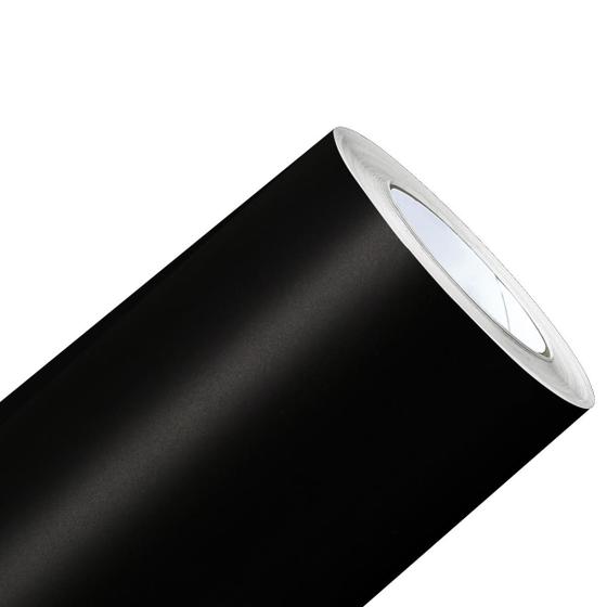 Imagem de Vinil Adesivo Preto Fosco Envelopar Móveis Decoração 3m x 60cm