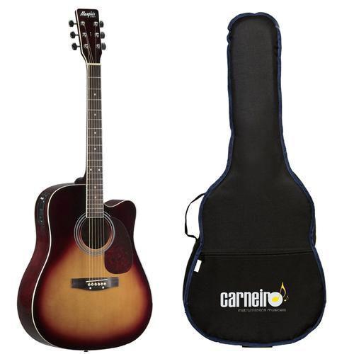 Violão Aço Tagima Memphis Md 18 Sunburst Elétrico + Capa Menor preço em Violão Aço Tagima Memphis Md 18 Sunburst Elétrico + Capa