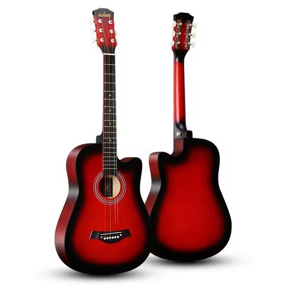 Imagem de Violão Acustico 38 Polegadas Aço Vermelho