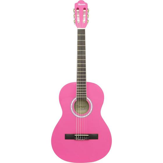 Imagem de Violão Acústico Infantil De Nylon Para Destros Com Tensor Tcg 360 Rosa Thomaz