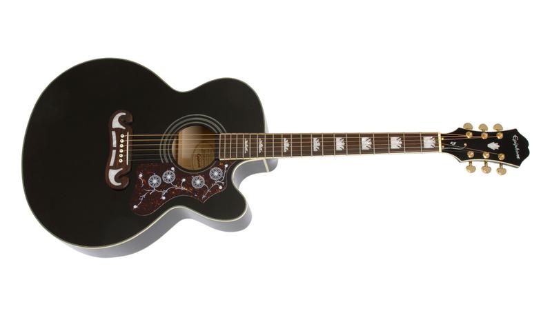 Imagem de Violao elet cordas aco epiphone ej200sce gold - black