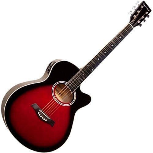 Violão Elétrico Aço Giannini Gsf1d Ceq Brown Red Burst BRB Menor preço em Violão Elétrico Aço Giannini Gsf1d Ceq Brown Red Burst BRB