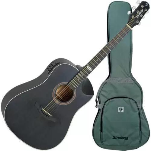 Imagem de Violao Eletrico Strinberg Folk Aço S1Hc Tos Tobacco Satin