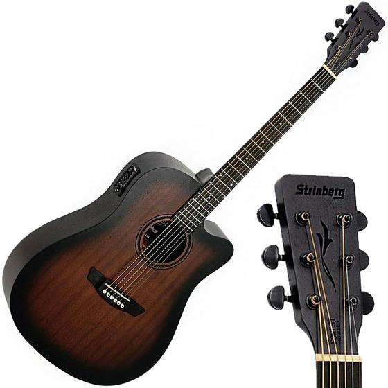 Imagem de Violão Elétrico Strinberg Forest FS4D Folk Cordas Aços - Tobbaco Sunburst