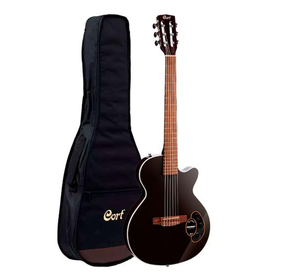 Imagem de Violão eletro acústico ( 6 cordas nylon ) cort sunset nyletric ii bk c/ bag