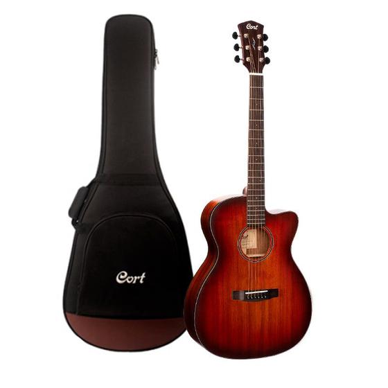 Imagem de Violão Eletroacústico Cort Core OC ABW OP LB Com Case Aço