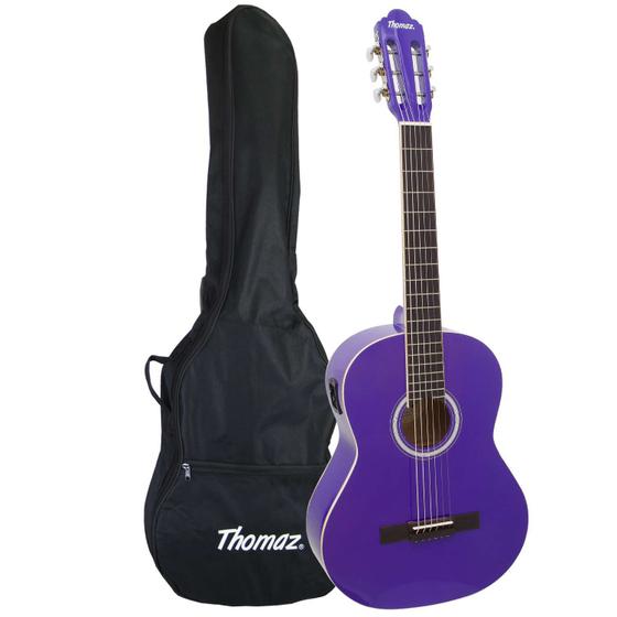 Imagem de Violão Eletroacústico de Aço TCG 390 A EQ Roxo com Capa Thomaz