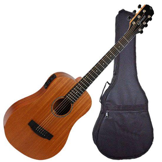 Imagem de Violão Eletroacústico GIANNINI Aço Travel GTG-36S EQ Walnut Satin + Capa