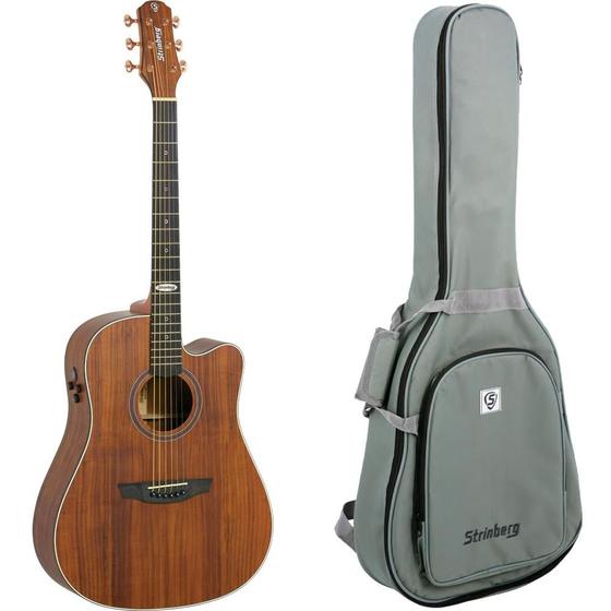 Imagem de Violão Eletroacústico Strinberg SD300C Aço Koa Satin Folk com Cutaway