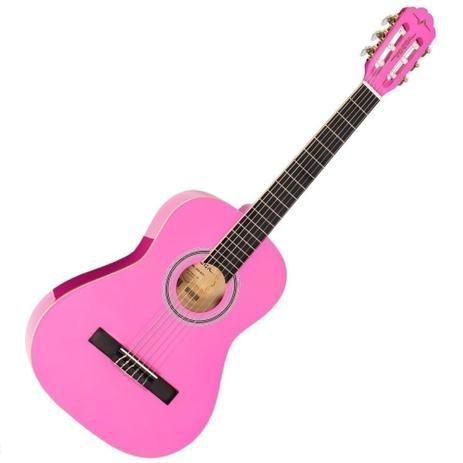 Imagem de Violão Infantil Vogga Acústico -- cordas em Nylon -- Rosa --  3/4 -- VCA95PK