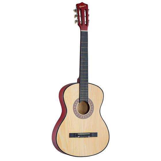 Violão Queen's Bege Eficiente Diversos Estilos Musicais Excelente Acústica Desempenho e Sonoridade Alta Qualidade Durável Cordas em Aço - LinhaEvolux